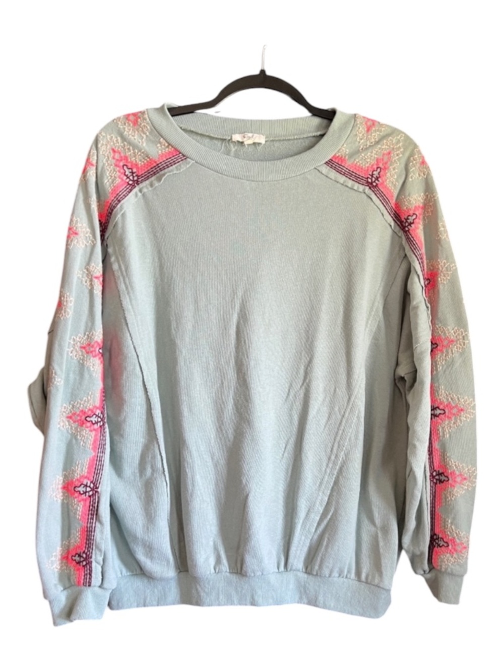 Adorable Stitched Top - Neon pink, maroon, cream, sage green